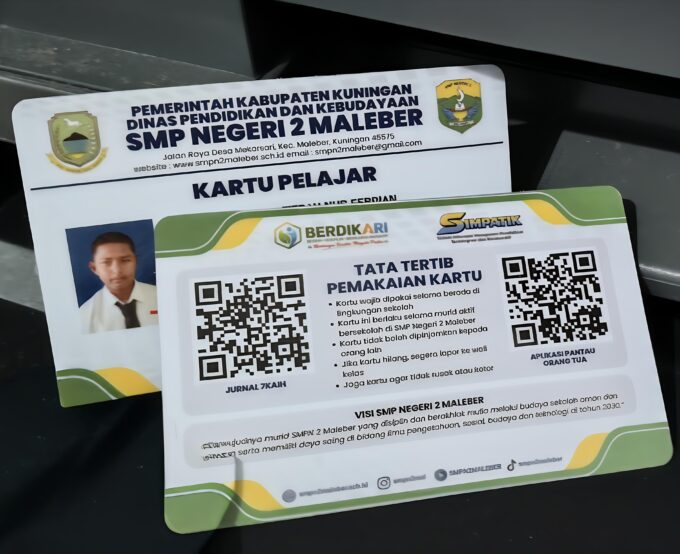 Kartu Pelajar SMPN 2 Maleber Kini Terintegrasi SIMPATIK, Orang Tua Bisa Pantau Anak Secara Real Time